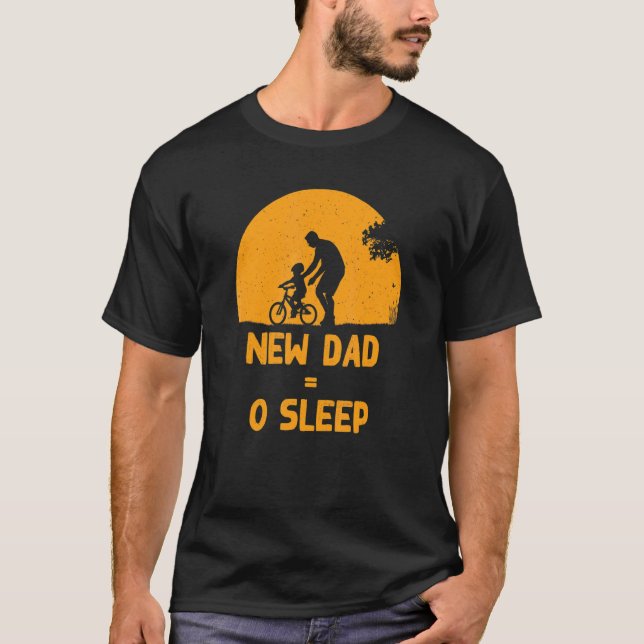 Camiseta Novo papai 0 Suspender Primeira Vez Pai Humor Expe (Frente)