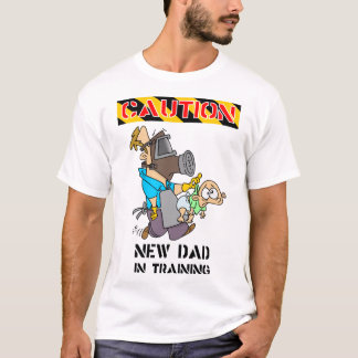 CAMISETA NOVO PAPAI DE PRECAUÇÃO NO TREINAMENTO
