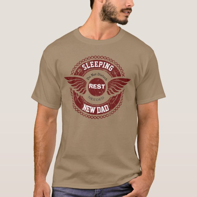 Camiseta Novo papai DE SLEEPING Personalizado (Frente)