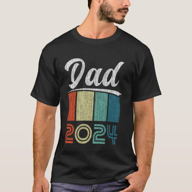 Camiseta Novo papai do Pai de recém-nascido de 2024 (Frente)