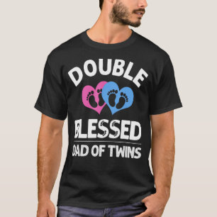 Camiseta Novo papai Engraçado De Gêmeos Presente Para Homen