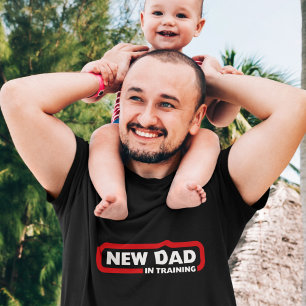 Camiseta Novo papai no treinamento - t-shirt preto