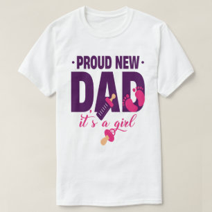 Camiseta Novo papai Orgulhoso É Uma Garota