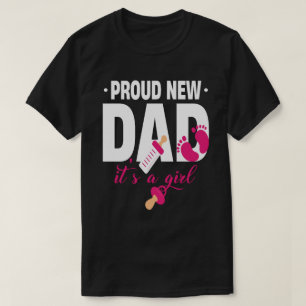 Camiseta Novo papai Orgulhoso É Uma Garota