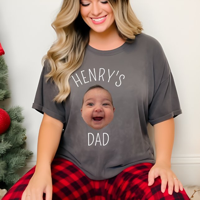 Camiseta Novo papai Personalizado de Foto Infantil Personal (Criador carregado)