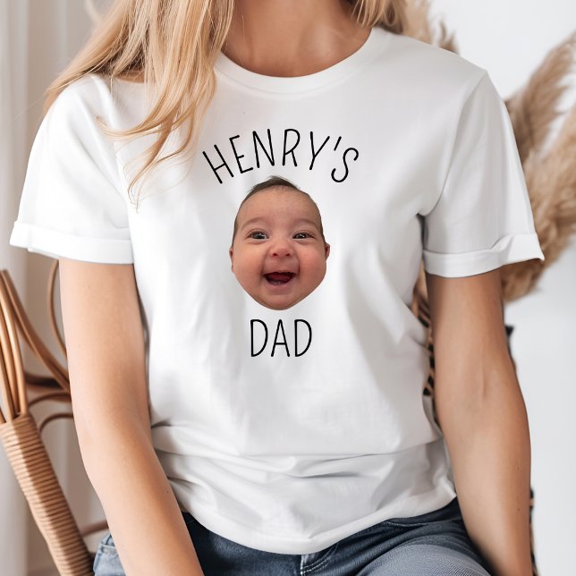 Camiseta Novo papai Personalizado de Foto Infantil Personal (Criador carregado)