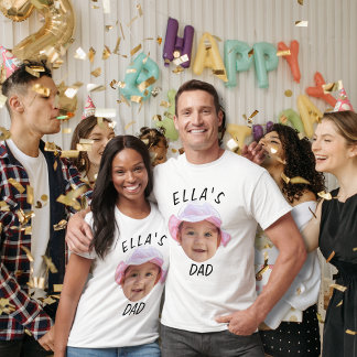 Camiseta Novo papai Personalizado de Fotografia do Bebê