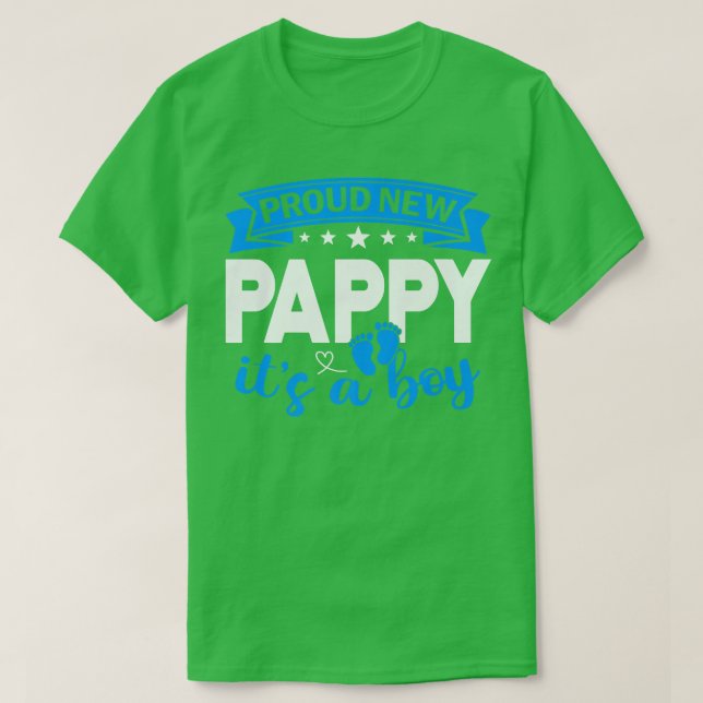 Camiseta Novo Pappy Orgulhoso É Um Menino Sexo Revela Homen (Frente do Design)