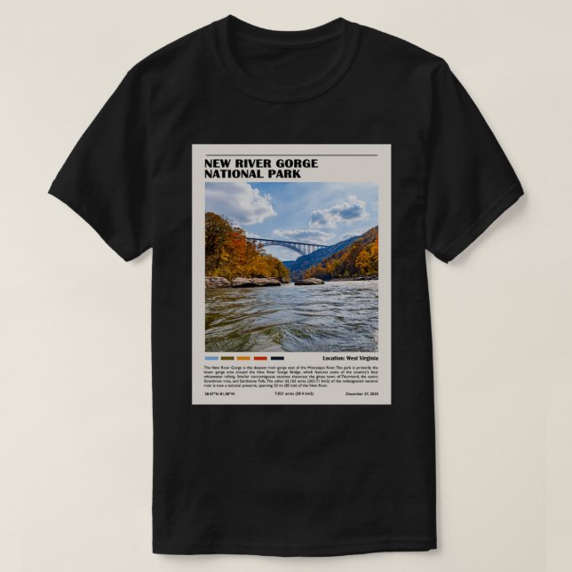 Camiseta Novo Parque Nacional do Gorge do Rio (Frente do Design)