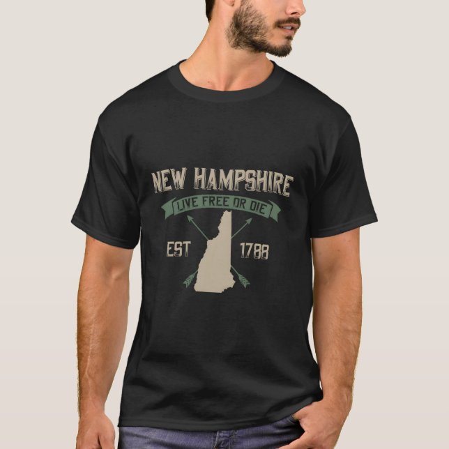 Camiseta Novo Produto Estatal de Hampshire (Frente)
