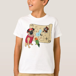 Camiseta Novo! Pug Pirate Design! CERTO!