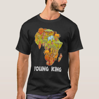 Camiseta Novo Rei Africano Pequeno Rei Negro História Mês