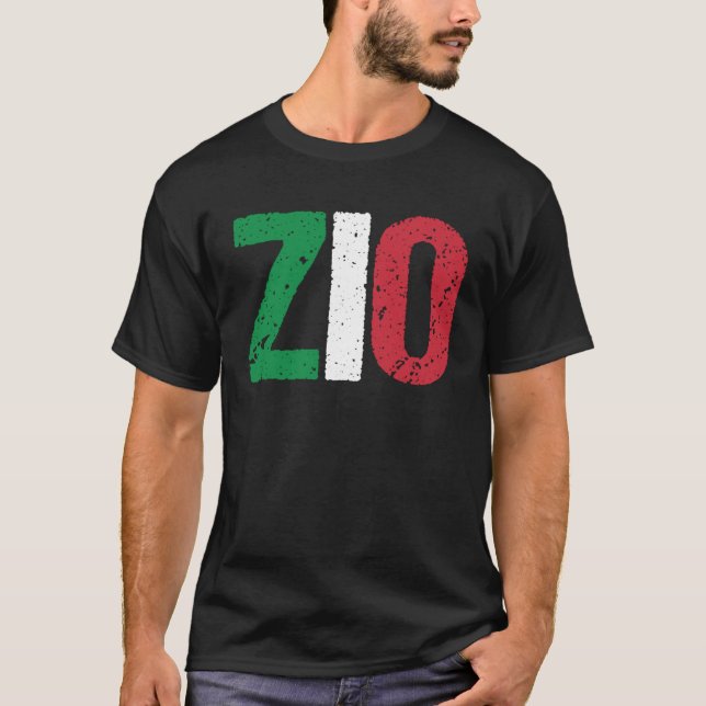 Camiseta Novo Tio Italiano Zio Orud American Uncl Italiano (Frente)
