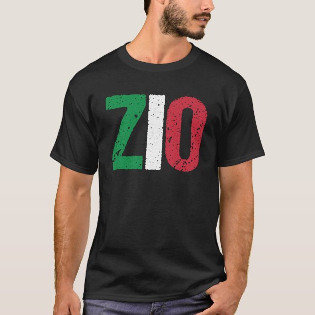Camiseta Novo Tio Italiano Zio Orud American Uncl Italiano (Frente)