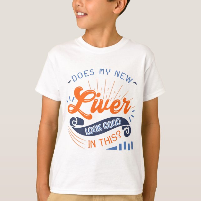 Camiseta Novo transplante hepático Órgão de Transplantação  (Frente)