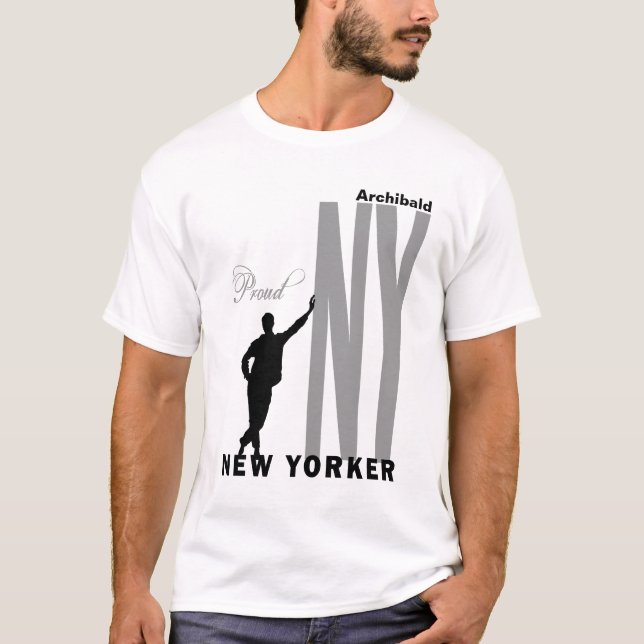 Camiseta Novo Yorker orgulhoso personalizável (Frente)