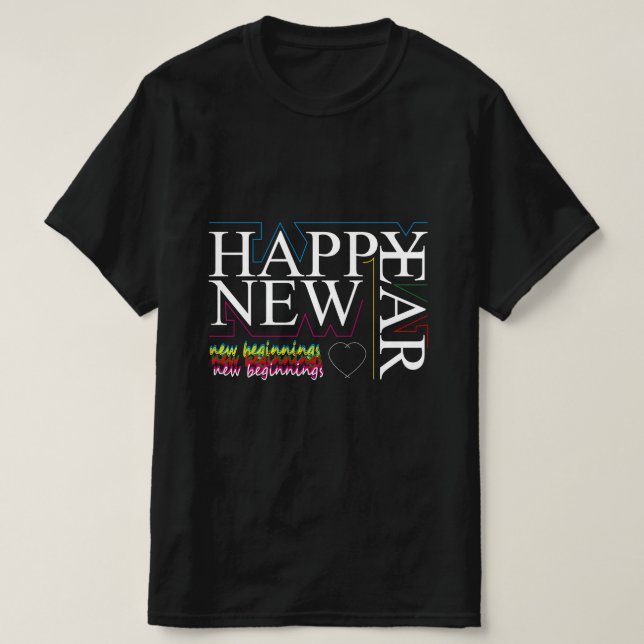 CAMISETA NOVOS COMEÇOS FELIZES (Frente do Design)
