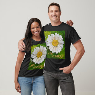 Camiseta Novos começos - Poder das flores margaridas