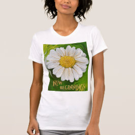 Camiseta Novos começos - Poder das flores margaridas