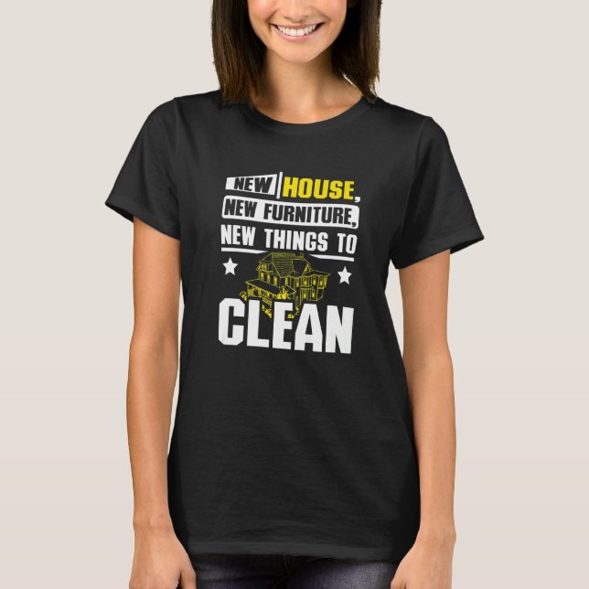 Camiseta Novos móveis para limpar Premiu (Frente)