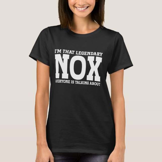 Camiseta Nox Nome Pessoal Nome Nome Funny Nox (Frente)