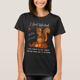 Camiseta Nozes de Esquilo Engraçadas Roupas de Homem Humor 