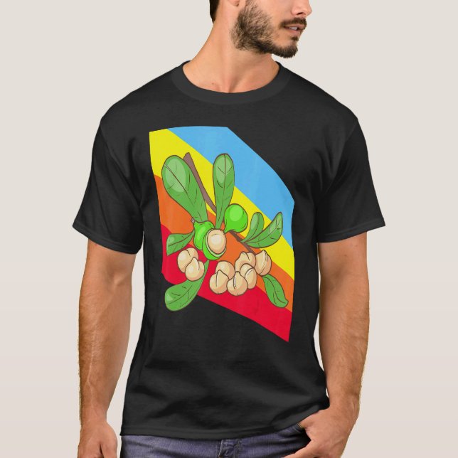 Camiseta Nozes de Macadâmia Comida Vegana Vegetariana (Frente)