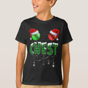 Camiseta Nozes de Natal Peito Casal Correspondente Castanha