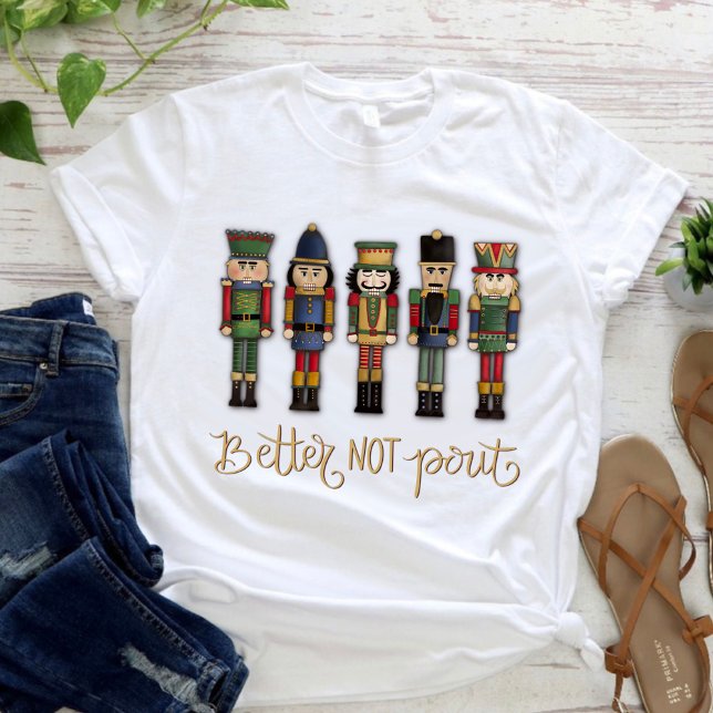 Camiseta Nozes Sem Férias de Natal Bonitas (Criador carregado)