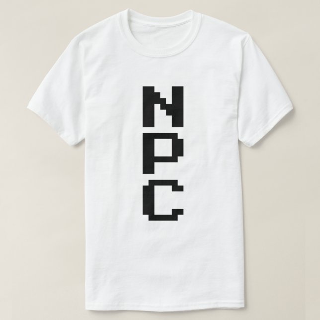 Camiseta NPC - Caractere Não Reproduzível (Frente do Design)