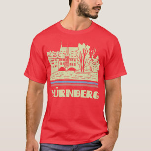 Camiseta Nrnberg City Gift Alemanha Cidade Silhouette Skyli