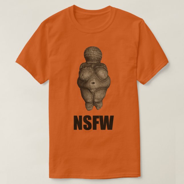Camiseta NSFW Prehistórico Venus Figurine (Frente do Design)