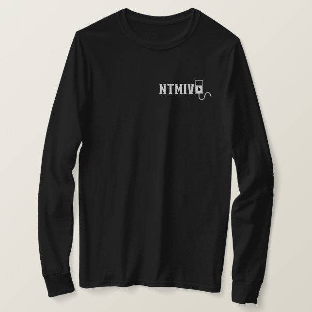 Camiseta NTMIV Black Long-T (Frente do Design)