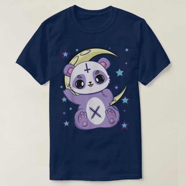 Camiseta Nu Gótico Panda Yami Kawaii Bear Cub Cute Creepy A (Frente do Design)