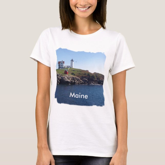 Camiseta Nubbles Farol-Maine (Frente)