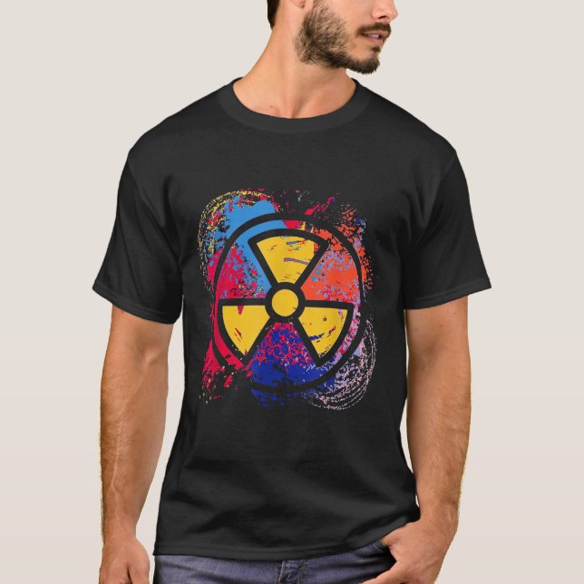 Camiseta Nuclear Medicine Radiation Symbol Colorful Radiolo (Frente)