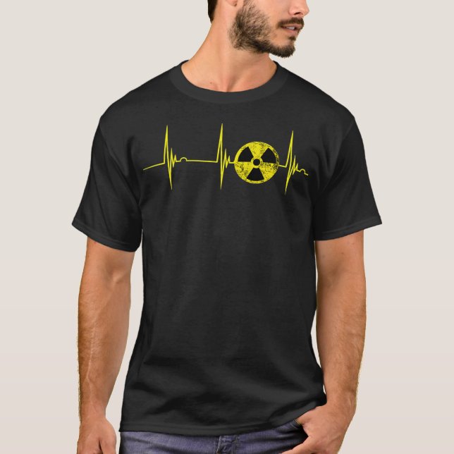 Camiseta Nuclear Radiation Heartbeat EKG Pulse Fallout Symb (Frente)
