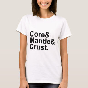 Camiseta Núcleo Manto Crosta Estrutura Interna da Terra