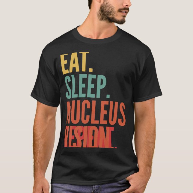 Camiseta Núcleo Visão Visão Visão Cripto Comer Núcleo Sono  (Frente)