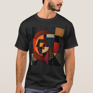 Camiseta NUES Cubista Xadrez Abstrato