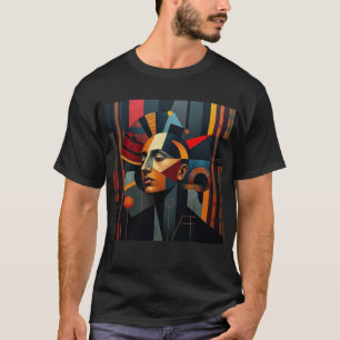 Camiseta NUES Cubista Xadrez Abstrato 2