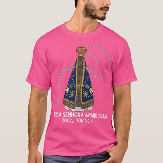 Camiseta Nuestra Seora De Aparecida Pilgrimage Marian Catho (Frente)