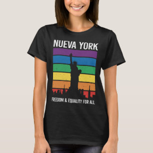 Camiseta Nueva York Retro LGBTQ Igualdade Espanhola