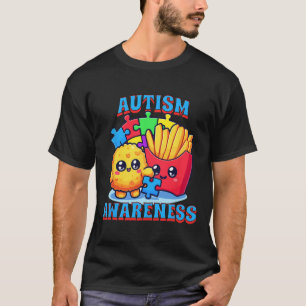 Camiseta Nugget De Frango E Batata Frita Conscientização Do
