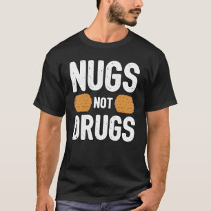 Camiseta Nugget de Frango Nugs Não Drogas Engraçado