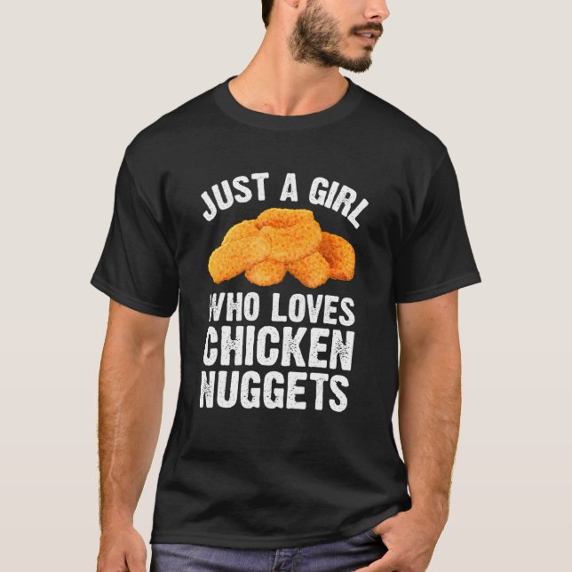 Camiseta Nugget de Frango Para Meninas Mulheres Nuggets (Frente)
