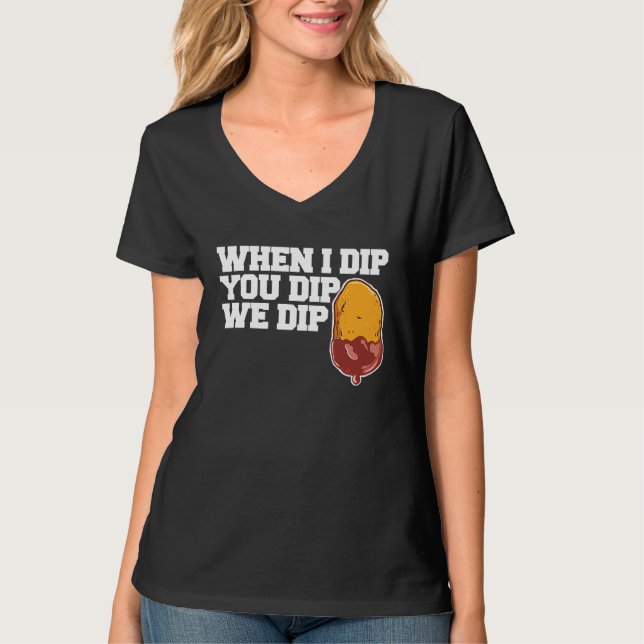 Camiseta Nugget de Frango Quando eu mergulho Você mergulha  (Frente)