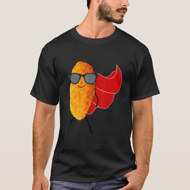 Camiseta Nugget Nug Cape Chicken Nugget Comida rápida (Frente)