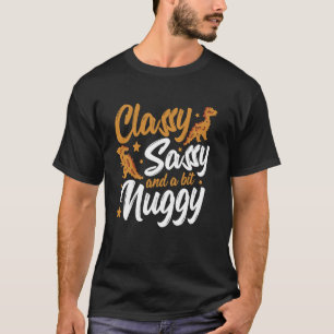 Camiseta Nuggets de Dino Mulheres Elegantes e Sassy Frango