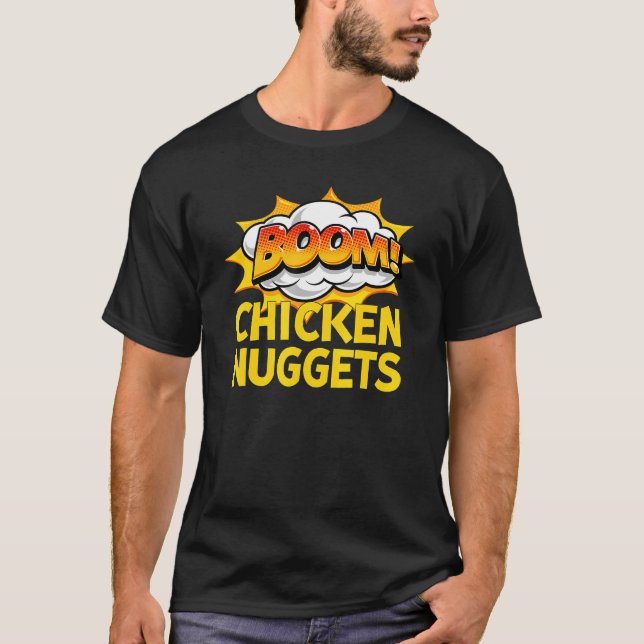 Camiseta Nuggets de Frango Boom  Nuggets em Forma de Boom (Frente)